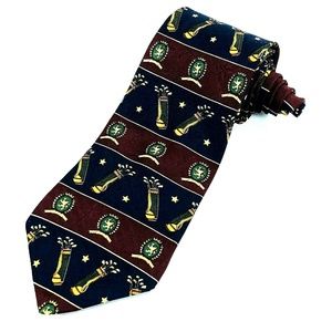 Tommy Hilfiger Mens Silk Necktie Tie Golf Bags